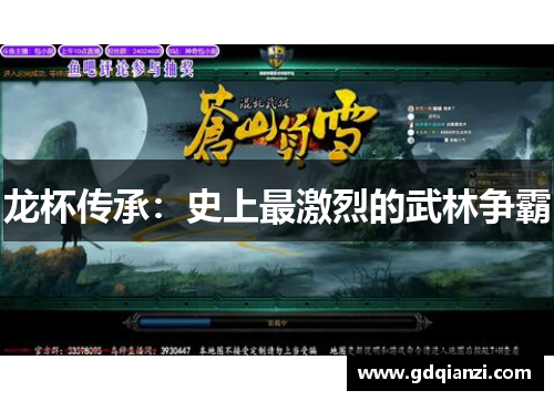 龙杯传承：史上最激烈的武林争霸